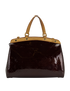 Brea MM, &pound;650, Handbags, Burgundy, Patent Leather, Back view